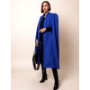 Královsky modrý elegantní kabát ABBAE bez rukávu