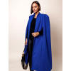 Královsky modrý elegantní kabát ABBAE bez rukávu