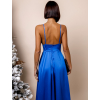 Královsky modré dlouhé elegantní šaty BREALYN s kapsami