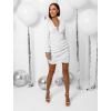 Bílé elegantní šaty TAITE s výstřihem do V