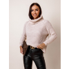 Krémový pletený svetr RURI s rolákem