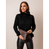 Černý pletený svetr RURI s rolákem