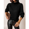 Černý pletený svetr RURI s rolákem