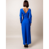 Královsky modré elegantní šaty PIPERY s rozparkem