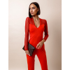 Červený elegantní overal MYCKENZIE s dlouhým rukávem