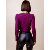Fialový crop top AFRA s kamínky