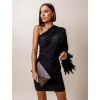 Černé šaty GRADIENT s jedním rukávem