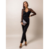 Černý elegantní overal MYCKENZIE s dlouhým rukávem