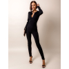 Černý jednoduchý overal KAYA s dlouhým rukávem