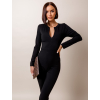 Černý jednoduchý overal KAYA s dlouhým rukávem