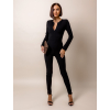 Černý jednoduchý overal KAYA s dlouhým rukávem
