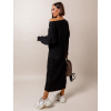 Černé delší svetrové šaty CADEN