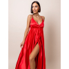 Červené lesklé elegantní šaty GORGEOUS