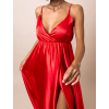 Červené lesklé elegantní šaty GORGEOUS