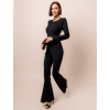 Černý elegantní overal DANTIENS s průstřihy