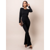 Černý elegantní overal DANTIENS s průstřihy