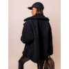 Černý teddy kabátek JEMIEN s knoflíky