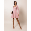 Starorůžové elegantní šaty BUTTONI jednoduchého střihu