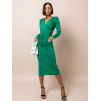 Zelené elegantní šaty SANITI s řasením