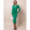 Zelené elegantní šaty SANITI s řasením