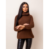 Hnědý svetr ESTHIE s rolákem