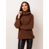 Hnědý svetr ESTHIE s rolákem
