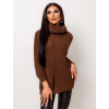 Hnědý svetr ESTHIE s rolákem