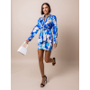 Modré elegantní šaty TRUETT se vzory