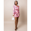 Růžové elegantní šaty GIVENE se vzory