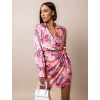 Růžové elegantní šaty GIVENE se vzory