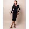 Černé elegantní šaty SANITI s řasením