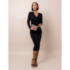 Černé elegantní šaty SANITI s řasením