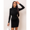 Černé elegantní šaty SONNIES s řasením