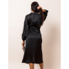 Černé lesklé elegantní šaty ROOKIE na zavazování