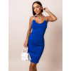 Královsky modré elegantní šaty ATTICUS se třpytivými ramínky
