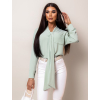 Mentolová elegantní košile LILANI s mašlí