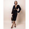 Černé elegantní šaty SUNVIL s rozparkem