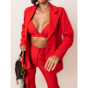 Červený elegantní trojdílný komplet MABELIS