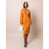 Oranžové elegantní šaty SUNVIL s rozparkem