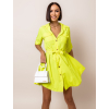 Neon žluté lehké šaty FOGGY s knoflíky
