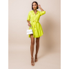 Neon žluté lehké šaty FOGGY s knoflíky