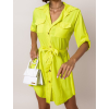 Neon žluté lehké šaty FOGGY s knoflíky