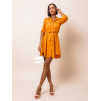 Oranžové lehké šaty FOGGY s knoflíky