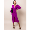 Fialové elegantní šaty CLOVER s rozparkem