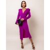 Fialové elegantní šaty CLOVER s rozparkem