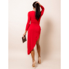 Červené elegantní šaty VALLI s průstřihy