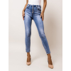Modré denim džíny JULLIETTE s knoflíky
