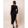 Černé elegantní šaty VALLI s průstřihy