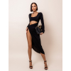 Černé elegantní šaty VALLI s průstřihy