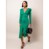 Zelené elegantní šaty CLOVER s rozparkem